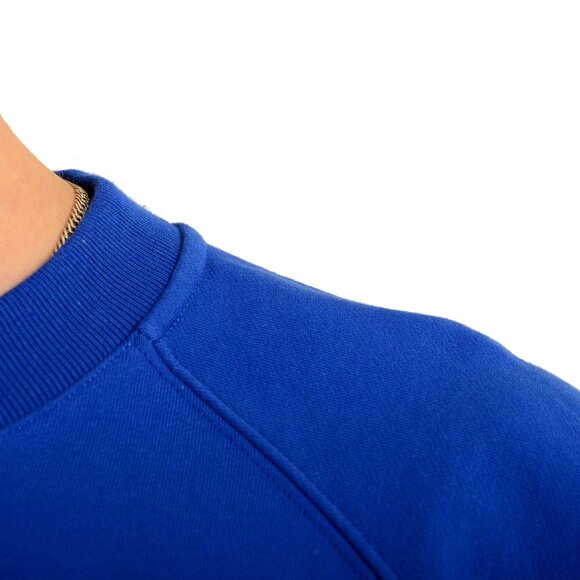 Versace Men's College Fit Royal Blue Logo Print Crewneck Sweatshirt US XL IT 54 - Picture 4 of 6